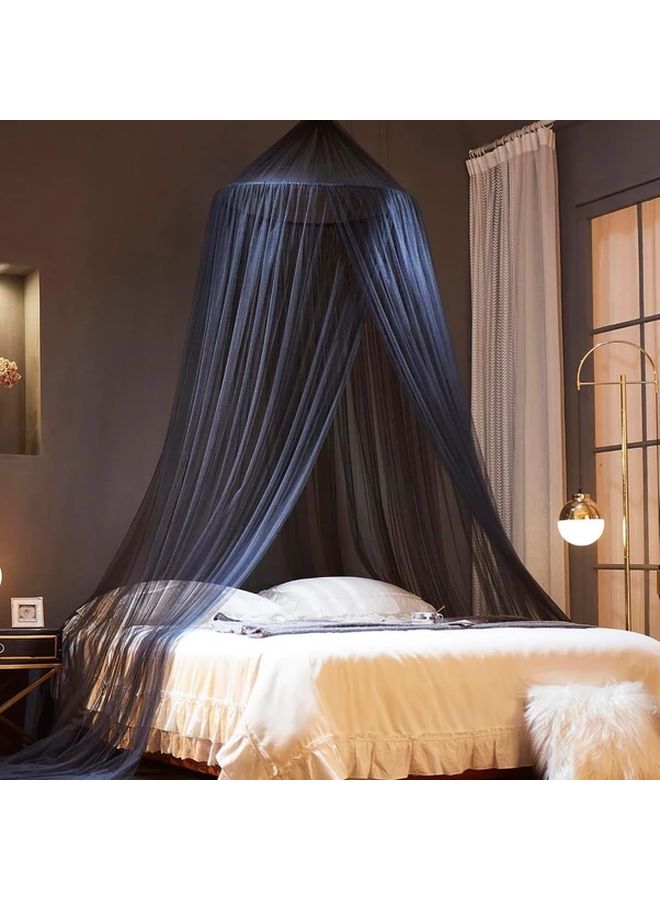 Black Dome Shaped Floor Mosquito Net For 70 87 78 74 Inch Bed No Assembly Required - Image 1